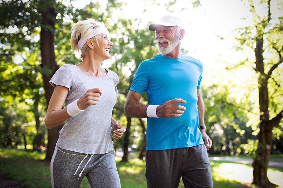 older couple walking